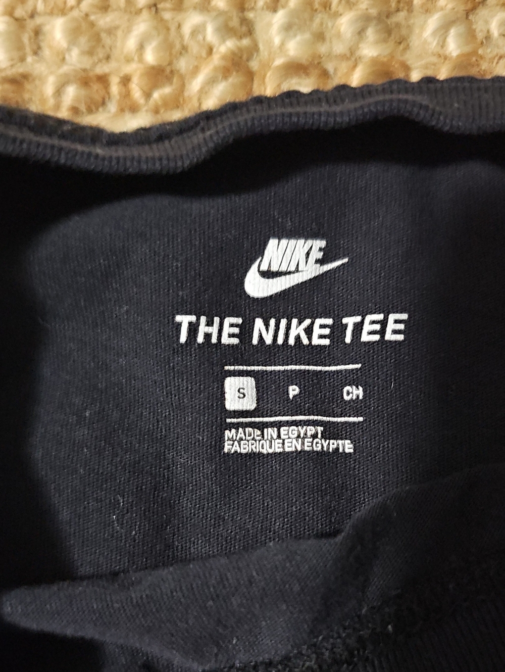 Nike Black Tee with White Swoosh - Picture 2 of 2